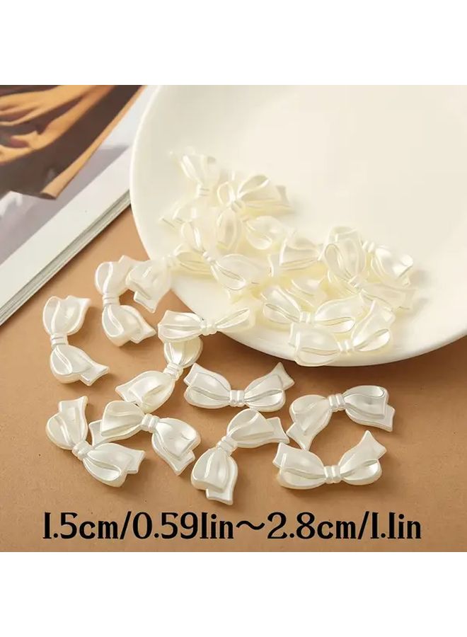 Red Golden Drawing Acrylic Bow Beads 20pcs For DIY Jewelry Making Bracelets - Image 4